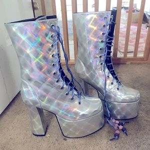 Current Mood Astral Magic Hologram Boots